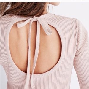 Madewell Ribbed Open Back Top